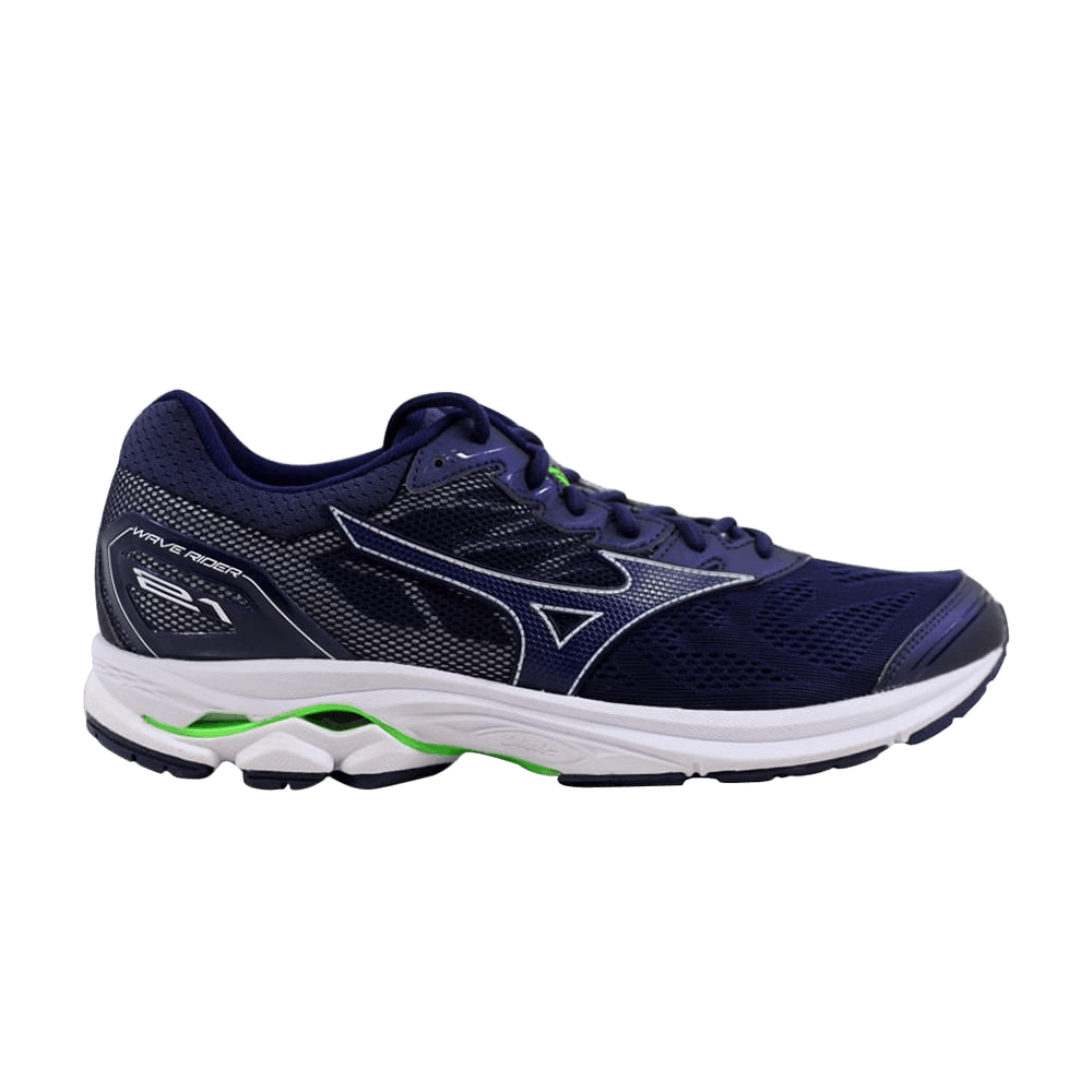 Mizuno Wave Rider 21 Eclipse Blue/Green Slime