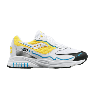 3D Grid Hurricane 'White Yellow Blue'