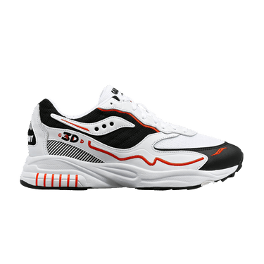 3D Grid Hurricane 'White Black Red'