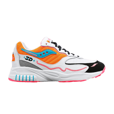 3D Grid Hurricane 'White Orange'