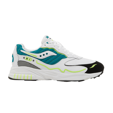 Saucony 3D Grid Hurricane White Green Lime
